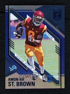 2021 Panini Donruss Elite Rookies Status 7/8 Amon-Ra St Brown Rookie RC 00ht