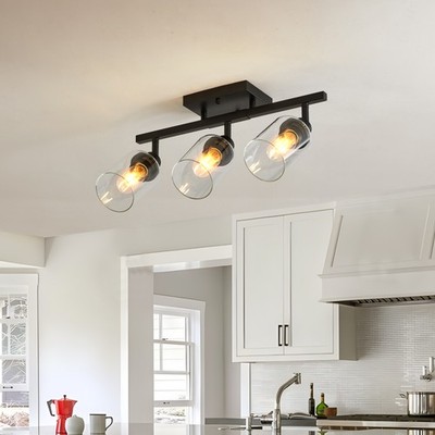 20'' Ceiling Light Rotatable Heads 3 Lights Track Lighting Vanity Lamp Fixture UL