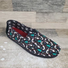 Toms Classics Mens Flats Shoes Sz 10 Black Save The Children Penguins Canvas