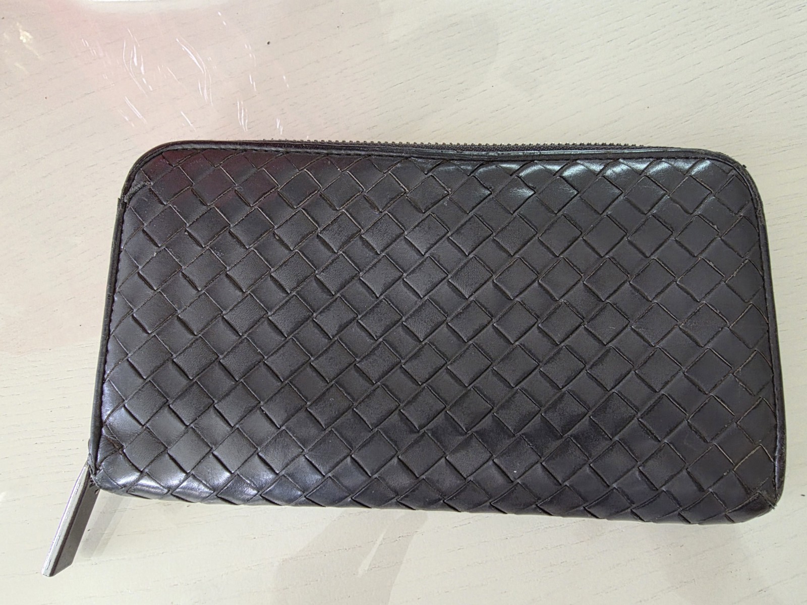Bottega Veneta Intrecciato Woven Black Leather Zip-Around Long Wallet thumbnail 16
