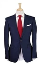 Richard James Royal Blue Tonestripe Ermenegildo Zegna Wool 2-Btn Slim Suit 36R