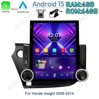 For Honda Insight 2009-2014 Android 15 Carplay Car Stereo Radio GPS Navi 4+64GB