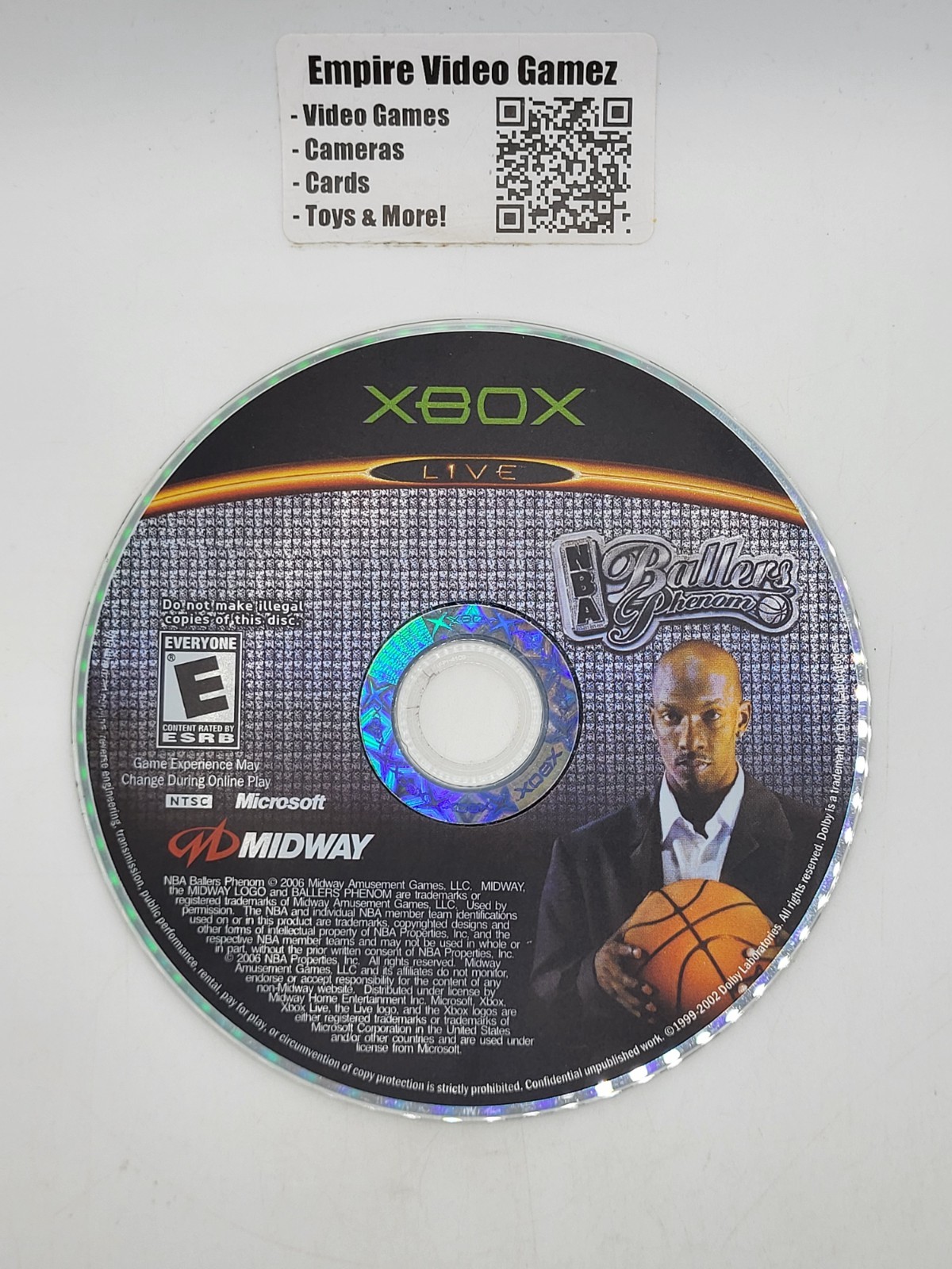 NBA Ballers: Phenom (Microsoft Xbox) - Disk Only - Tested, Working