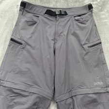 NRS Guide Pants Mens 36x31 performance workwear convertible stretch flex gray