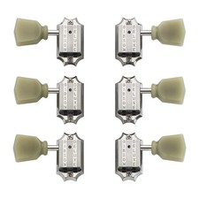 Gibson Deluxe Tuners 3 x 3 Kluson Style with Bolt Bushing (Nickel, Green Key)