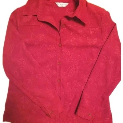 Allison Daley Women's Red Jacket Blazer Button Up Lightweight Size L? Business