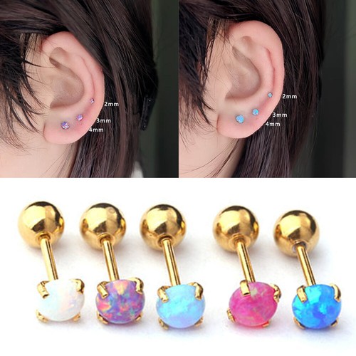 20G Zirkon Ball End Body Piercing Schmuck Lobe Helix Stud Ohr Helix Tragus ≌