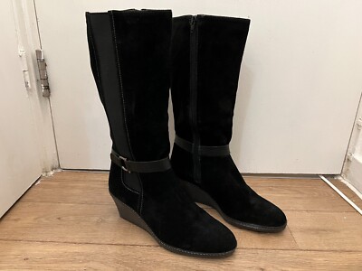 Suede Knee Over The Knee Boots John Lewis Timothie Navy Stretch
