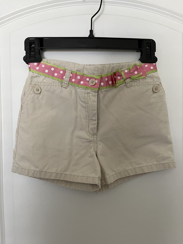  Gymboree Girls Size 8 Khaki Shorts with Belt Adjustable Waist
