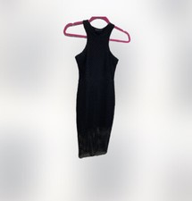 DONNA MIZANI Black Mesh Bodycon Dress Size XSmall