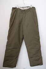 VINTAGE USA MADE Eddie Bauer Down Insulated Quilted Pant 34X31 Green 9647 Arctic