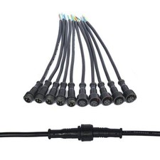 5pairs 4pin Black Electrical Connector Led Connector For Led Lights 20cm Extensi