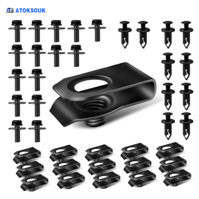 40pcs For Ford Focus Body Bolts U-nut Clips Engine Under Cover Splash Shield