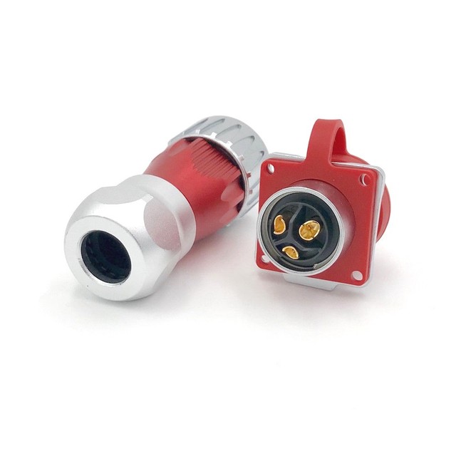 3 Pin Power Connector Female Plug & Male Socket Waterproof IP67 Heavy
