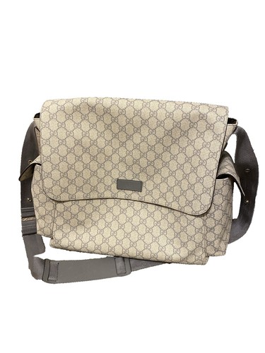 Gucci Shoulder Diaper Bag GG Canvas Black Crossbody Baby 123326 | eBay