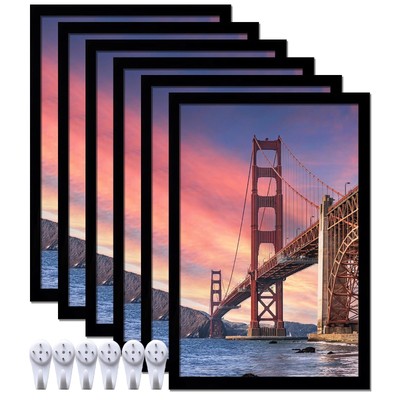 6 Sets 12x18 Picture Frame, Frames for 12 x 18 Canvas Collage Photo Poster Ce...
