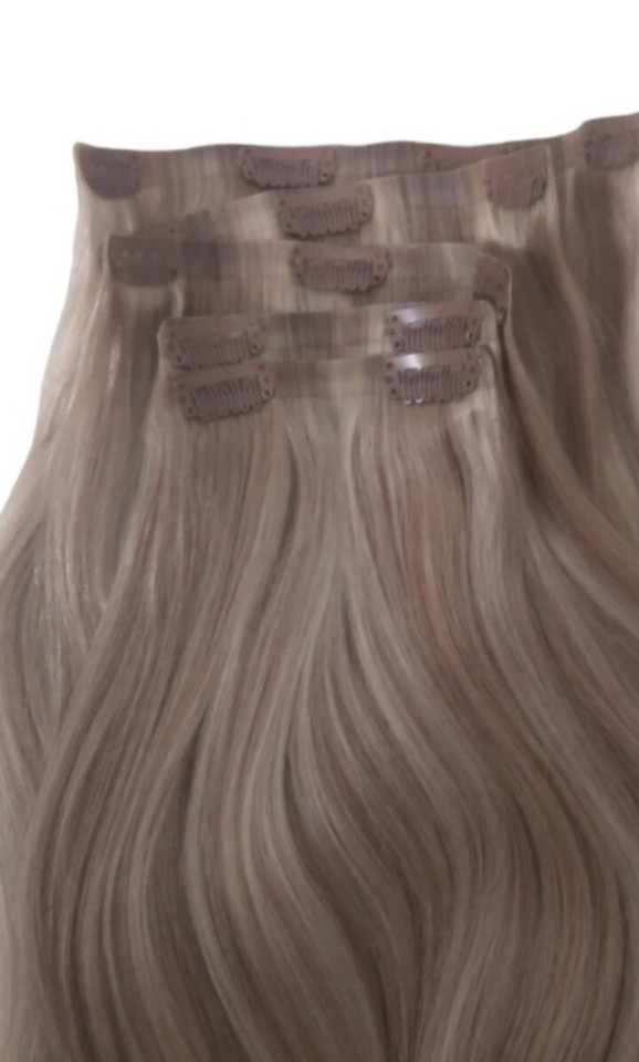 Bellame Silk Seam 180g 20" White Blonde/Caramel Blonde Hair Extensions