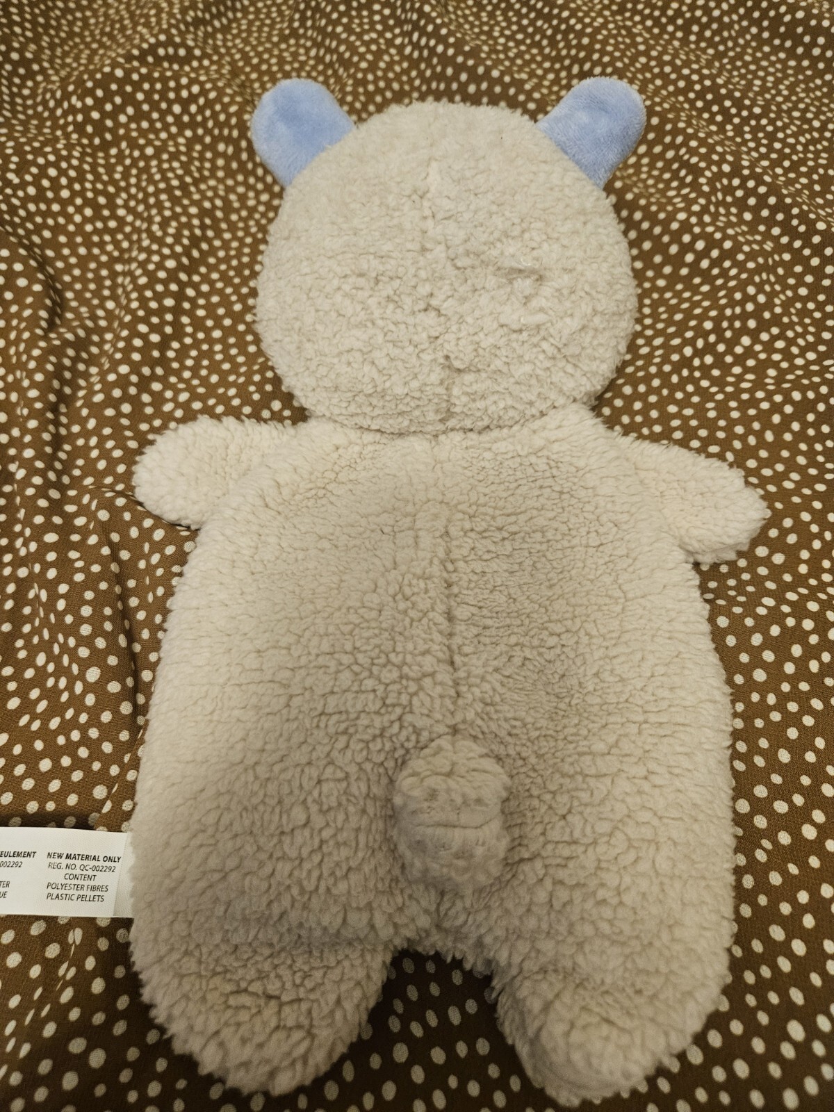 Ingenuity Nate The Bear Premium Soft Bean Bag Lovey Plush 12"