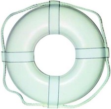 Cal June 20 White Ring Buoy W/Straps GW-20 Cal June 20 White Ring Buoy W/Straps GW-20
