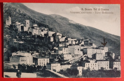 POSTCARD S. DONATO VAL DI COMINO PANORAMA NORTHWEST MEDIEVAL TOWER (C 83)