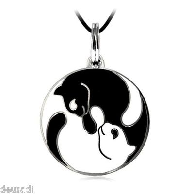 Gatto - Collana Con Un Gatto, Gioiello Unico Per Un Fan Dei Gatti Ciondolo Unico Su Un Serpente Di Art Dog 86270446