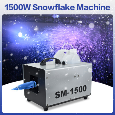 Snow Machine 1500W Snow Making Machine Snowflake Maker for Christmas Kids Party 