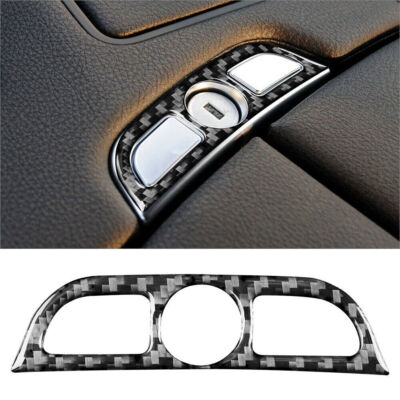 Carbon Fiber Compartment Door Button Cover Trim For BMW 6Series F12 F13 2011-18