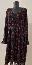 Ann Taylor blue and red floral dress 10 T