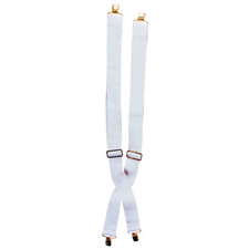 WHITE CLOWN SUSPENDERS HALLOWEEN COSTUME ACCESSORY
