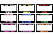 CUSTOM PERSONALIZED License Plate Frame COLOR CHOICE