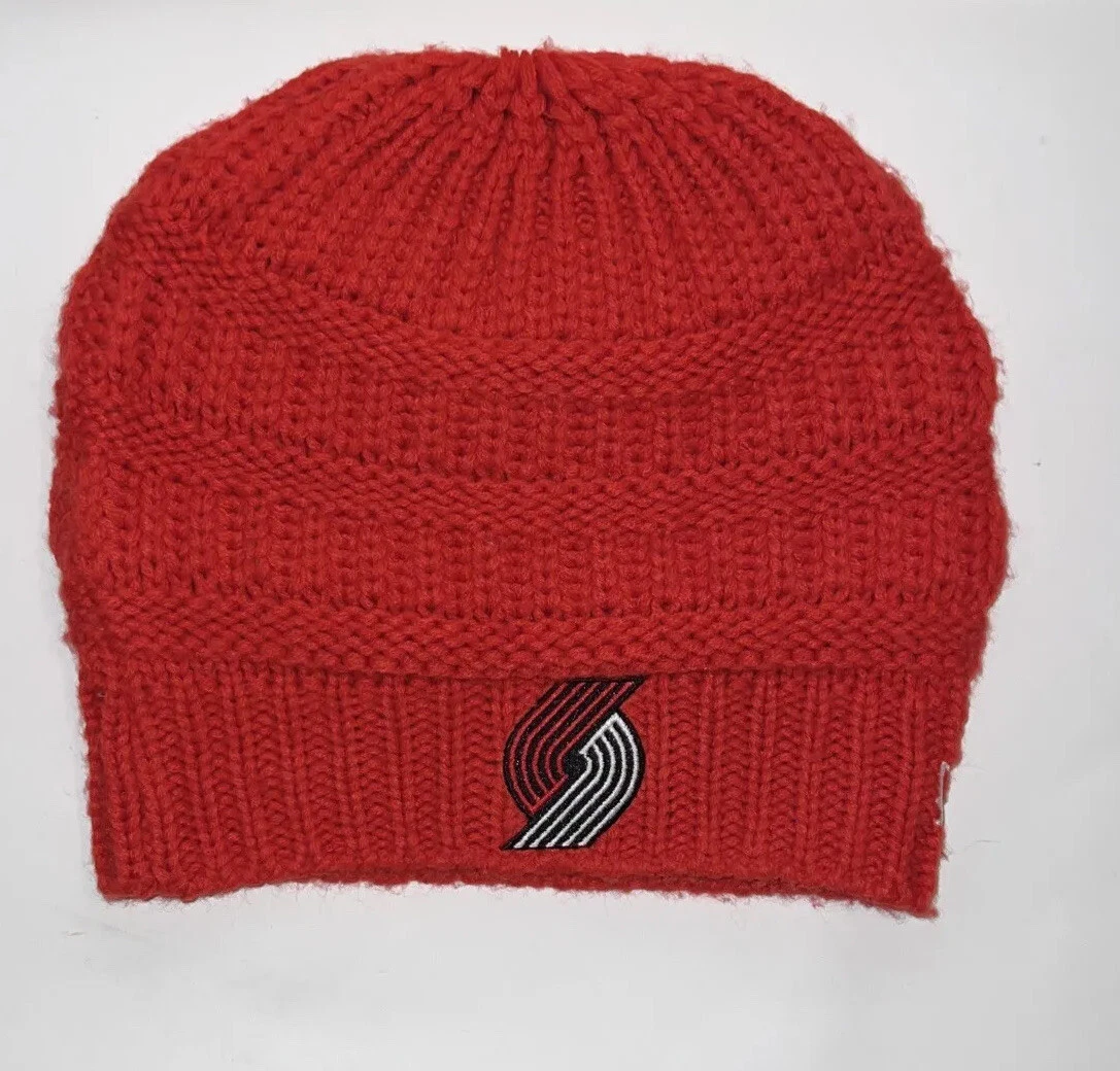 NBA Portland Trail Blazers Knit Red Beanie Blazer s Logo One Size Winter Gear