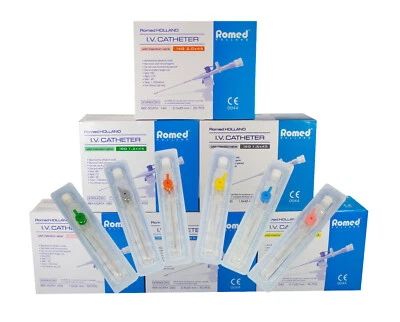 Romed I.V. Katheter, Venenverweilkanülen, steril, 50 Stück, Venenkatheter