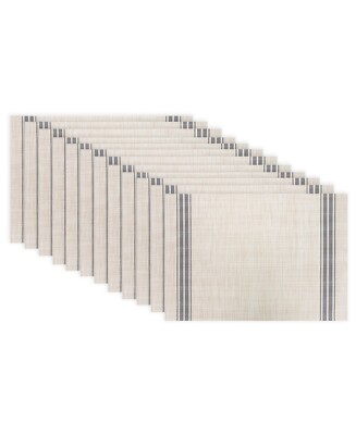 RITZ Reversible Indoor Outdoor Tonal Placemats Set of Twelve