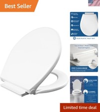 Modern Easy Clean Plastic Toilet Seat - Effortless Installation, Round Shape