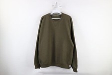 Vintage 90s Russell Athletic Mens XL Faded Blank Crewneck Sweatshirt Olive Green