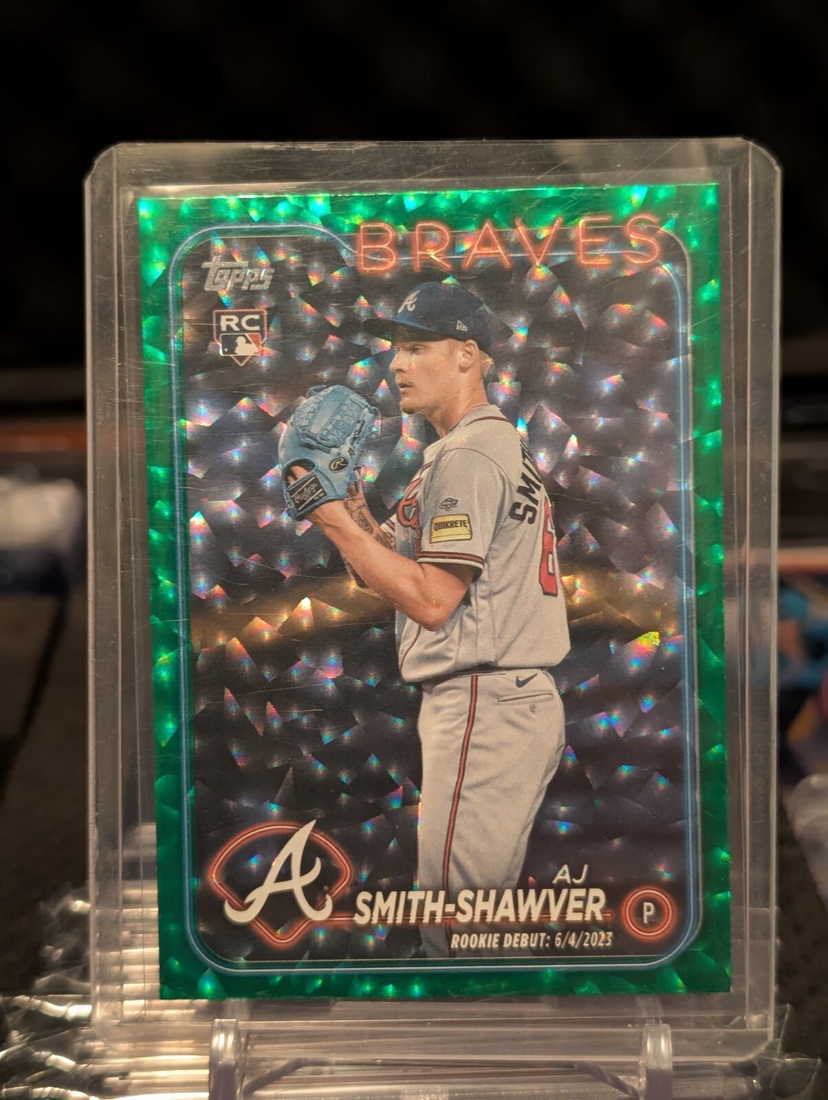 🔥2024 Topps Update Green Foil /499 #US316 AJ Smith-Shawver RC Atlanta Braves🔥