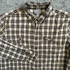 Carhartt Mens Relaxed Fit Long Sleeve Plaid Button Down Shirt Size 2XLT Tall