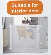 Retractable Safety Gate, 120 Inch Wide, 34 Inch Tall, Black  70