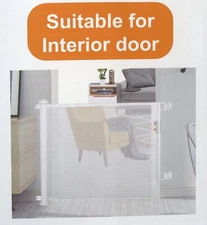 Retractable Safety Gate, 120 Inch Wide, 34 Inch Tall, Black # 70