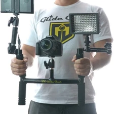 Glide Gear BV100 Horn 2 Hand Handle Video Camera Grip Stabilizer