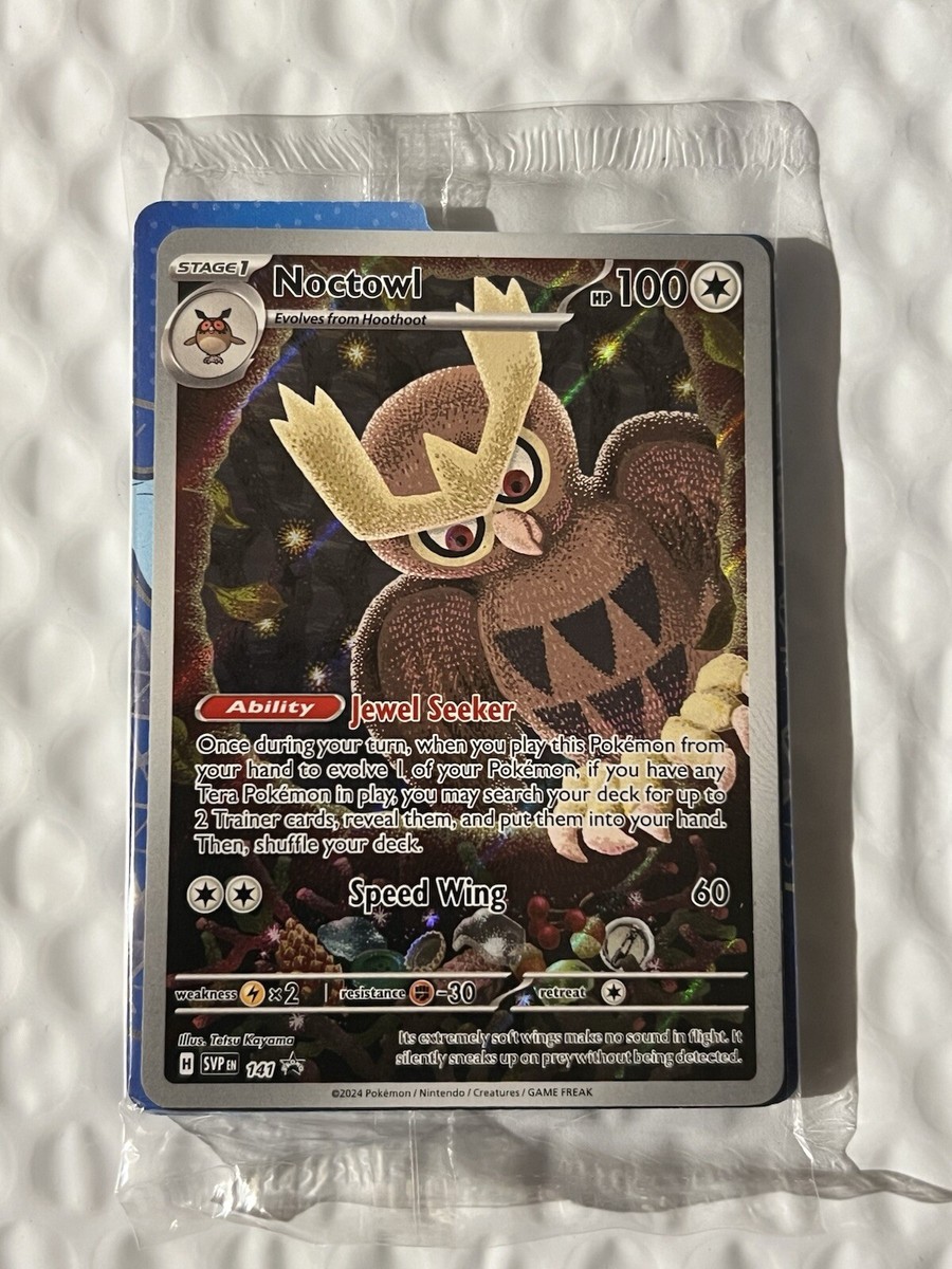 noctowl pokemon card Pokemon TCG Noctowl SVP 141 S&V - Stellar Crown Black Star Promo SEALED  MINT