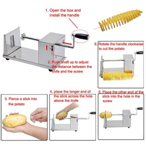 Potato Cutter Spiral Cutting Machine Kitchen Chipping Accessories Cooking Tools - Picture 2 of 11