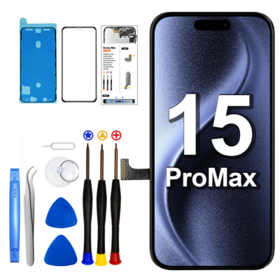 Soft OLED Set für iPhone 15 Pro MAX Display 3D Touch Bildschirm True Tone 120Hz