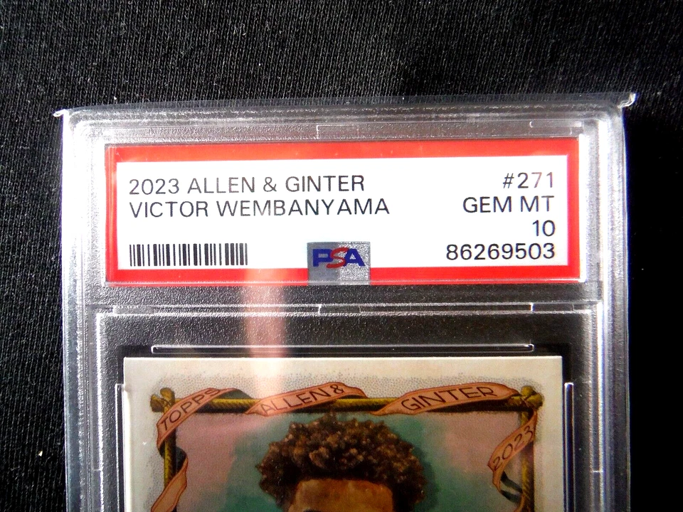 2023 Allen & Ginter PSA 10 Rookie * VICTOR WEMBANYAMA * RC San Antonio 23 Topps - Image 3 of 3