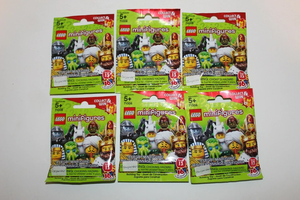 LEGO Minifigures Series 13 (71008) CARPENTER New Factory Sealed Retired (2015) - Image 3 of 3
