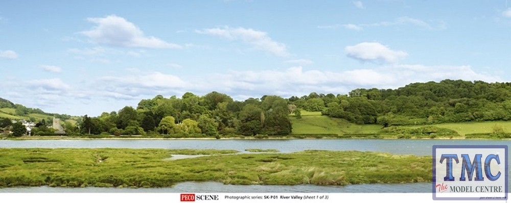 SK-P01 Peco Scenic Background - River Valley (2400mm x 333mm)