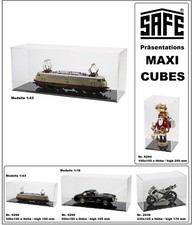 Eisenbahn-H0-Cube-Rechteckige-Vitrinen-MAXI Acryl-300x120-H-100mm-1:43-SAFE-5298