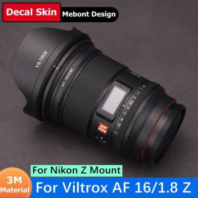 Mebont Decal Skin For Viltrox AF 16mm F1.8 Z Camera Lens Sticker Vinyl Wrap Film
