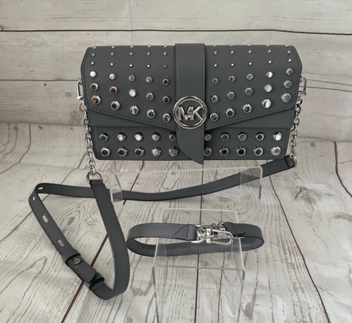 Sac bandoulière convertible moyen Michael Merlot Greenwich écran ex