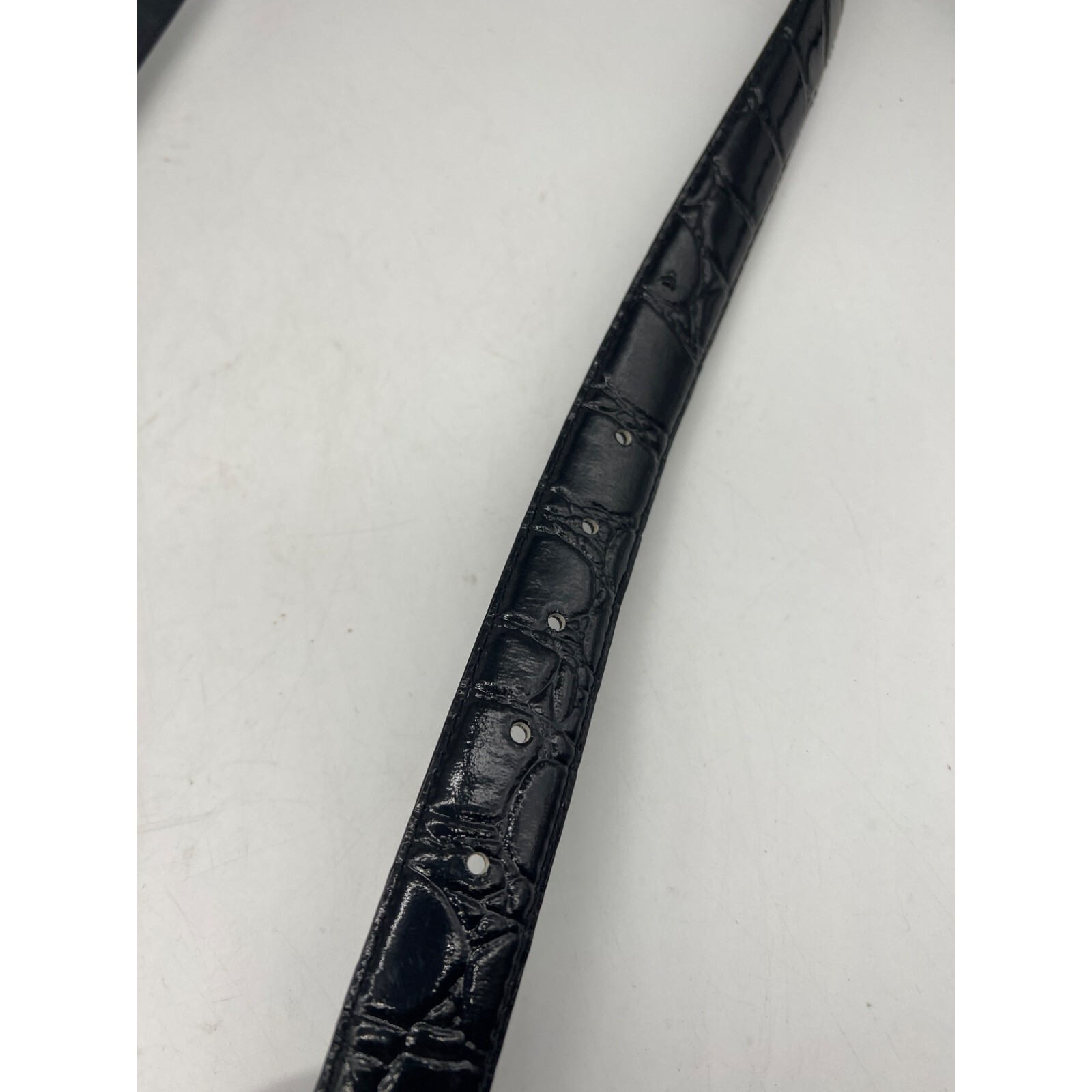 Black Croc Pattern Belt - image 3